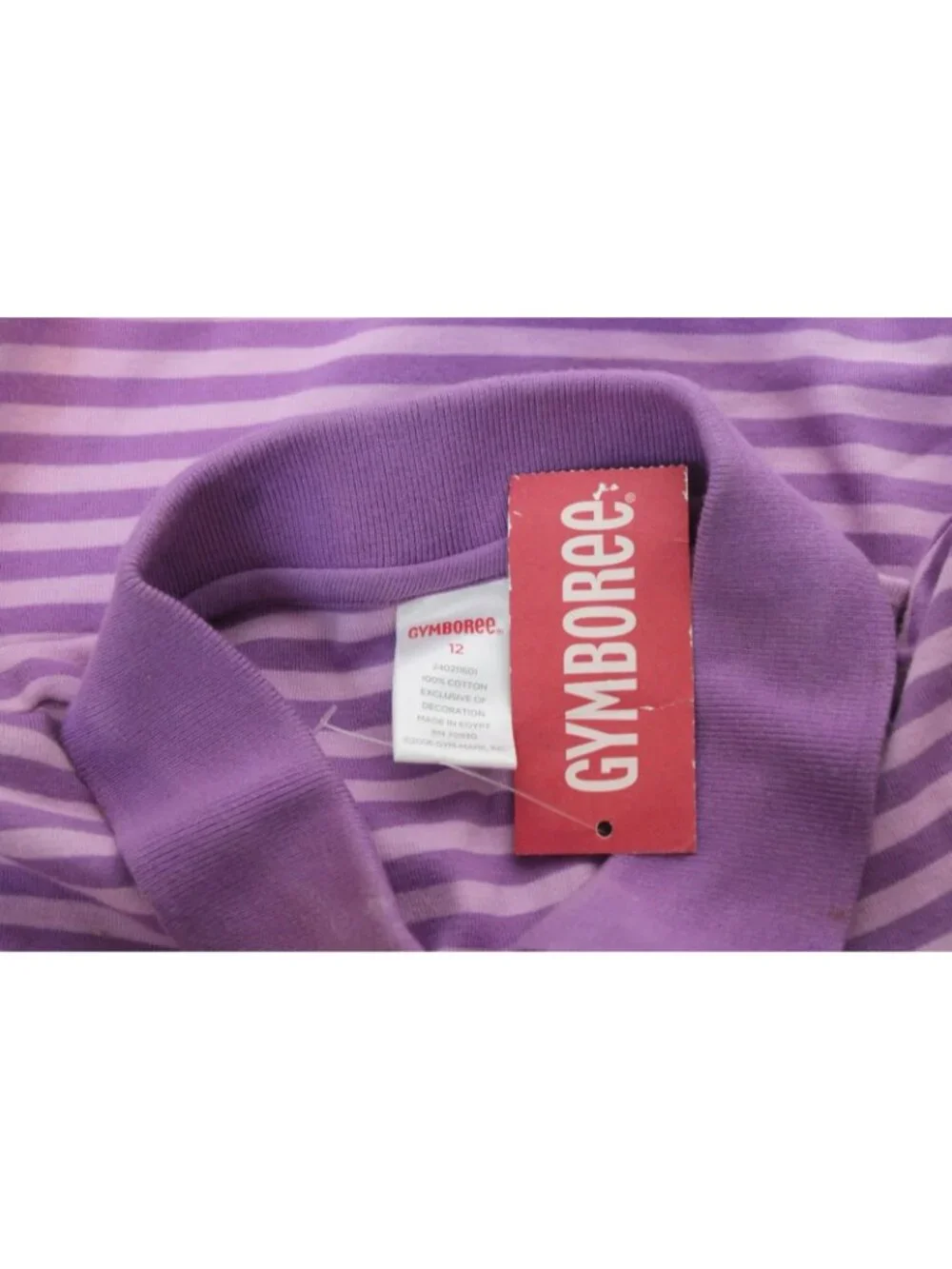 2007 Gymboree Pretty Preppy Striped Purple Polo Shirt sz 12 Embroidered Grapes